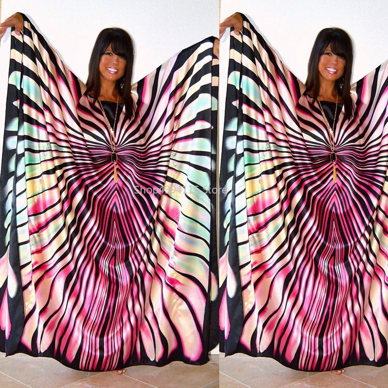 Robe Africaine Longue à Rayures Zébrées pour Femme, Imprimé, Grande Taille, Taille Libre, Maxi, Mode 2025