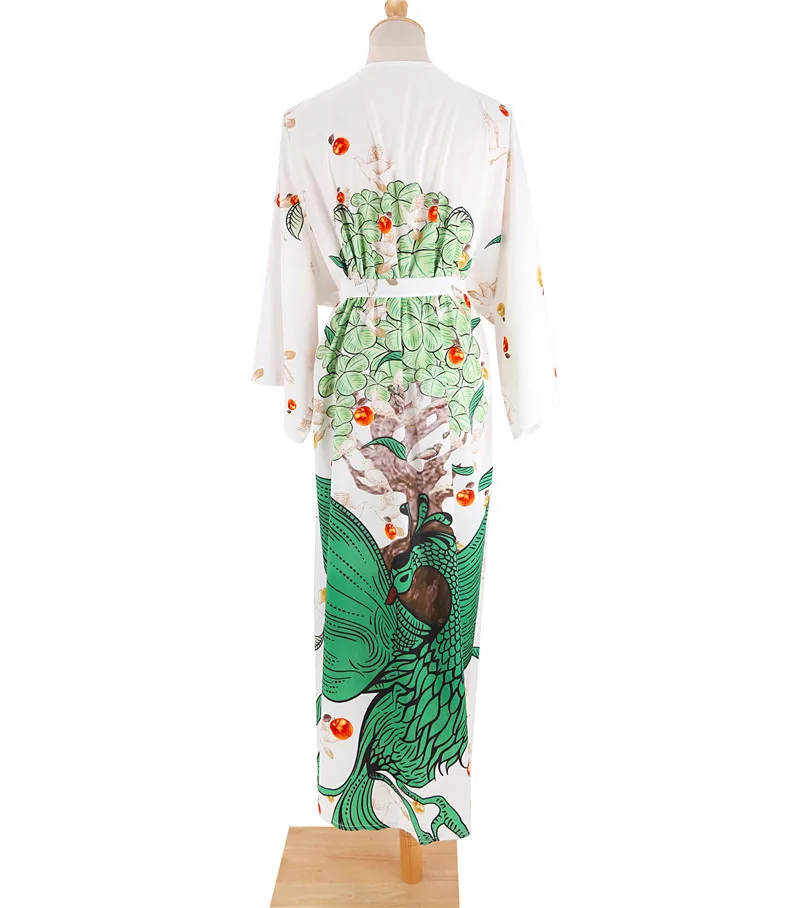 Cache-maillot à manches longues imprimé floral ethnique pour femmes, robes de bikini surdimensionnées, vêtements de plage Boho, Kimono, Kaftan, été