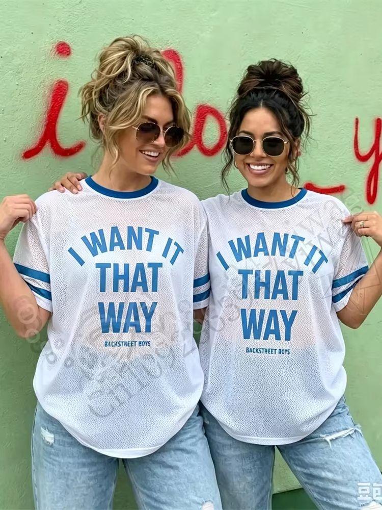 I Want It That Way Maillot de football Backstreet Boys Band Y2K Sport T-shirt à séchage rapide Respirant Manches courtes Unisexe Maillot en maille