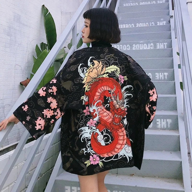 Kimono japonais Yukata pour femmes, vêtements asiatiques, Cardigan, chemise pour femmes, Kimonos traditionnels japonais Haori