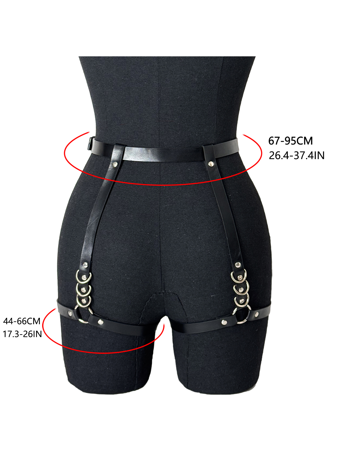 Ceinture de mode pour femmes, chaîne à pampilles, harnais en cuir punk, ceinture de taille, harnais de jambe, sangles de jambe, accessoires de vêtements gothiques