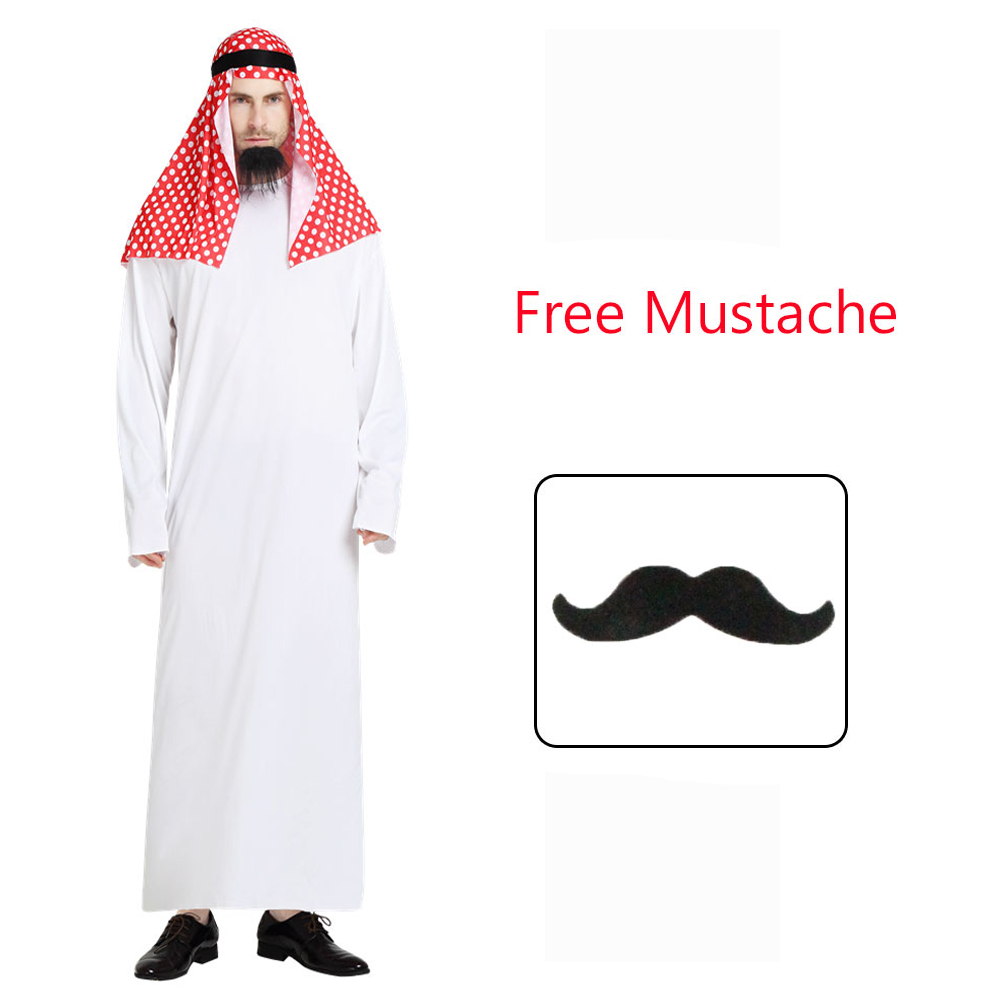 Fantrenfor- Costume de Prince Arabe pour Homme, Tenue de Cosplay, de Carnaval, d'Halloween, du Moyen-Orient, Ali Baba Sheik