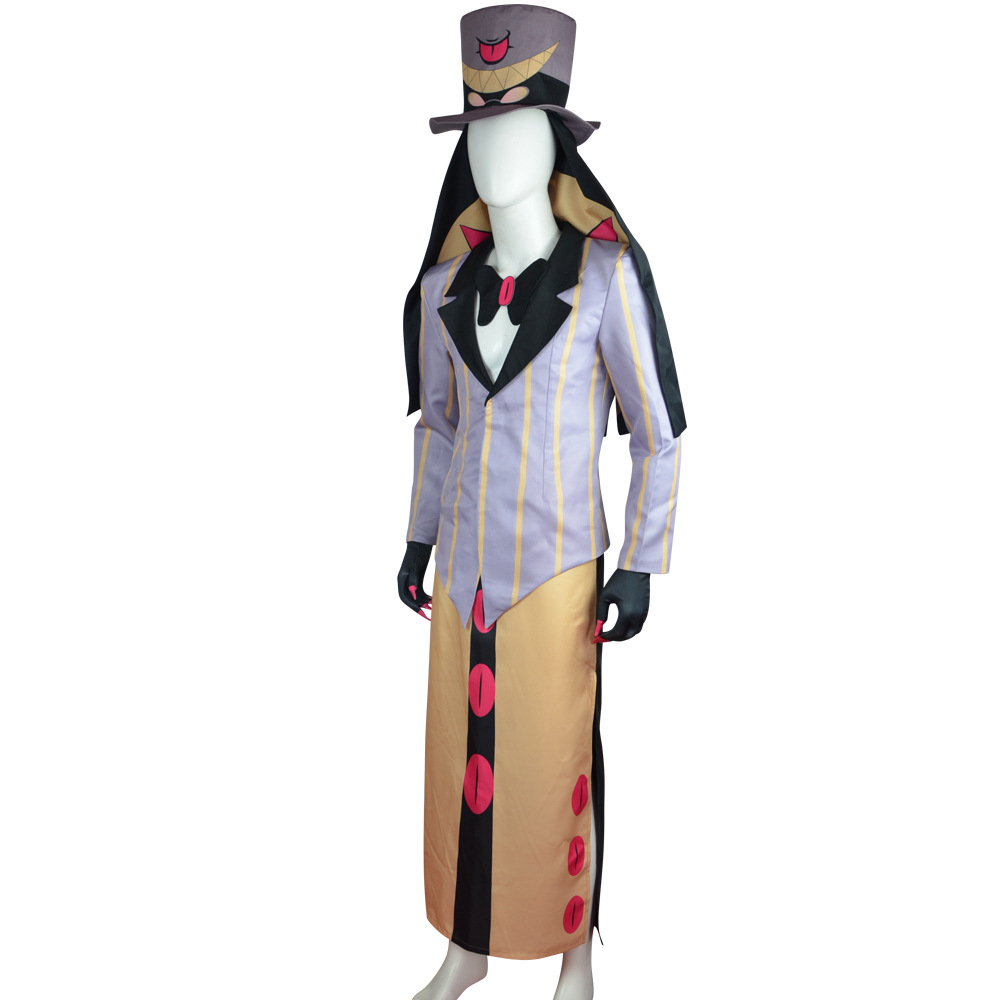 Costumes de cosplay d'anime pour hommes Sir Pentious pour Hazbin Hotel, tenues de dessin animé Helluva Boss, déguisements de fête d'Halloween et de carnaval