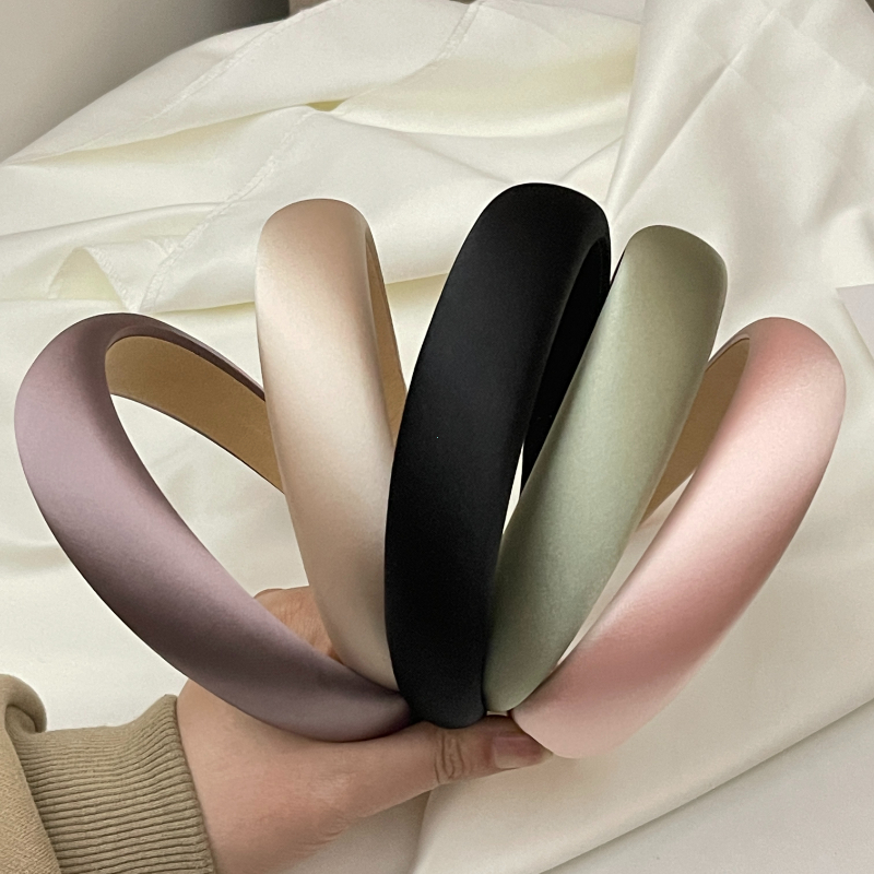 1/2 bandeaux pour filles, bandeaux en satin de soie tendance pour femmes, accessoires pour cheveux, bandeau éponge, accessoires pour cheveux de haute qualité