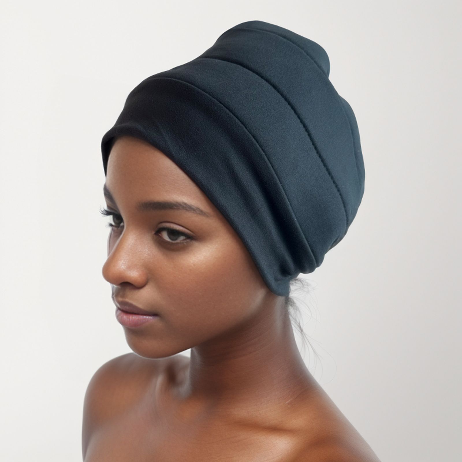 Turbans Volumiser léger sous écharpe Bonnet noir Turban Lifter sous le Turban ascenseur africain bandeau