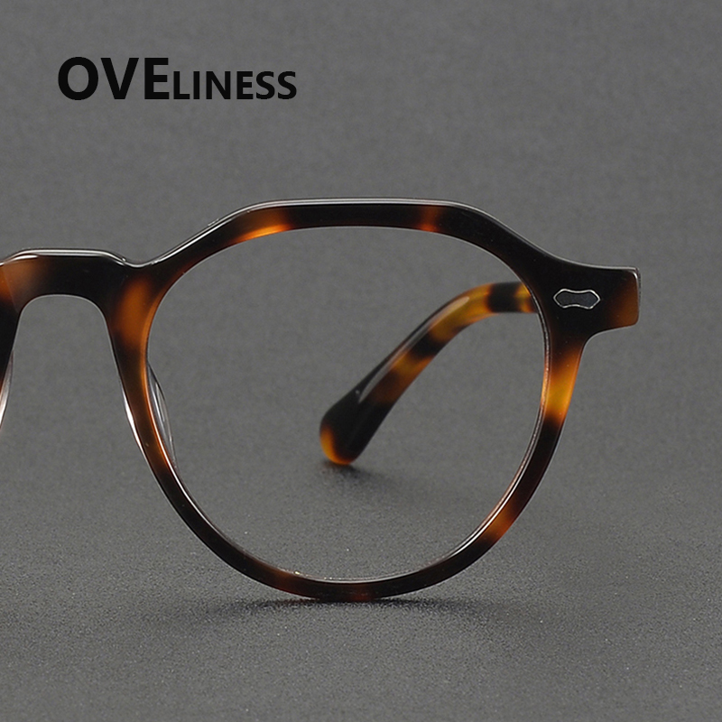 Monture de lunettes rondes rétro faites à la main japonaises pour hommes et femmes, monture de lunettes en acétate vintage, lunettes complètes, 2025