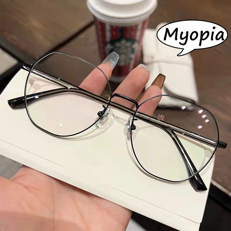 Lunettes pour femmes myopes, anti-lumière bleue, design classique, lunettes optiques pour myopie, dioptrie de 0 à -6,0