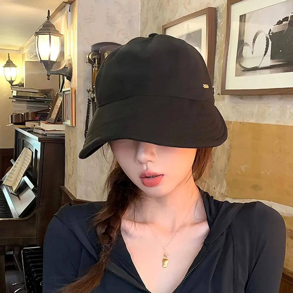 Chapeau de soleil d'été pour femme, casquette de baseball tendance à large bord, protection UV, idéale pour les voyages en extérieur et la plage, ajustable