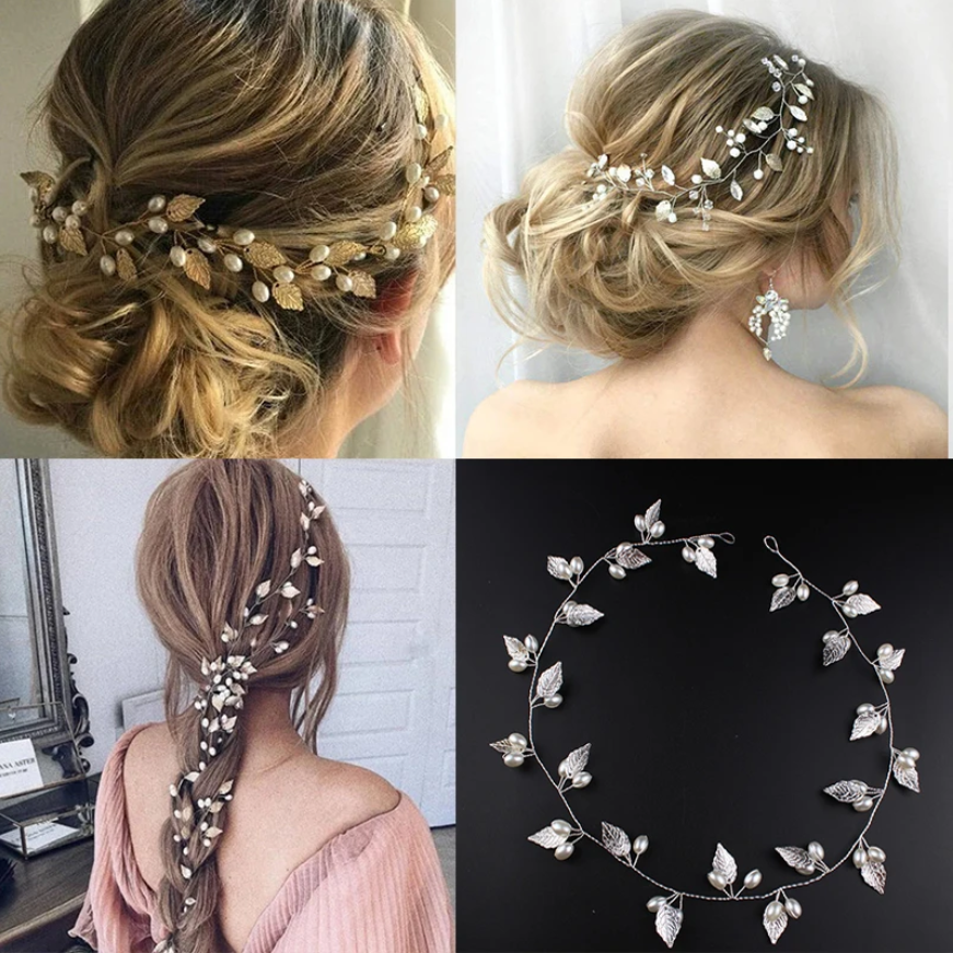 Serre-tête de mariée de luxe pour femmes, ceinture de cheveux en cristal et perles, bandeau élégant, accessoires de cheveux vintage