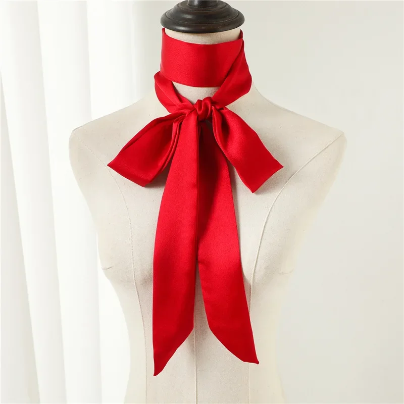 Bandeau à cheveux multifonctionnel en satin de 200cm de long, écharpe de sac, ruban, cravates de présidence, nœuds papillon, décoration de poignée de sac