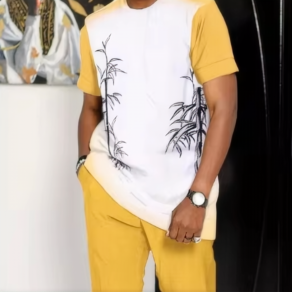 Ensemble de sport imprimé 3D pour hommes, t-shirt à manches courtes, pantalon décontracté, course lente, vêtements d'été, mode, nouveau, 2 pièces