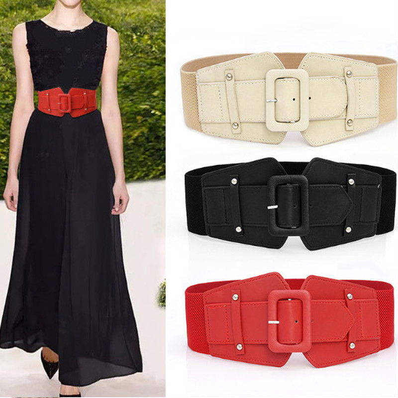 Ceinture large pour robes, ceintures élastiques, sangle de taille féminine, mode robe, accessoire décoratif, ceinture de personnalité
