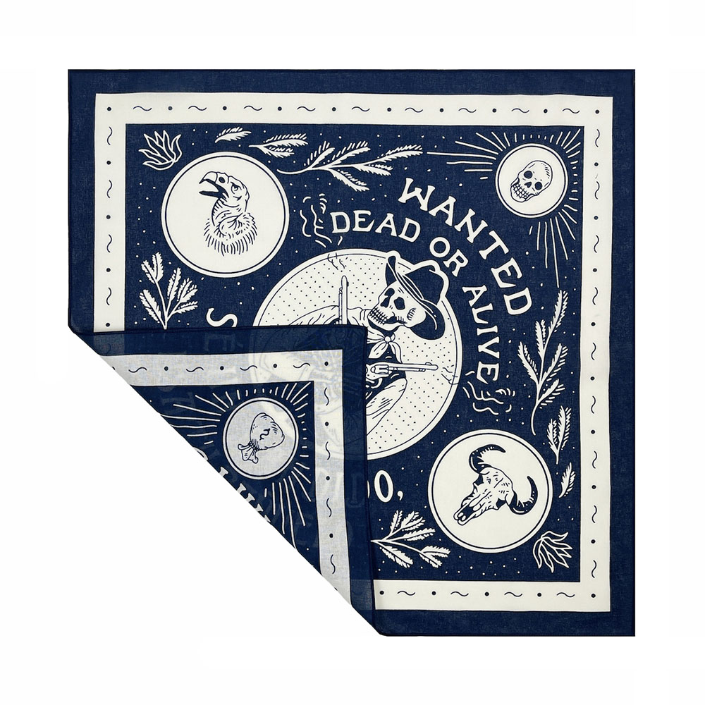 Crâne imprimé haute qualité Hip Hop coton carré écharpe marine hommes Bandana écharpe bandeau Paisley cadeaux pour garçons/filles