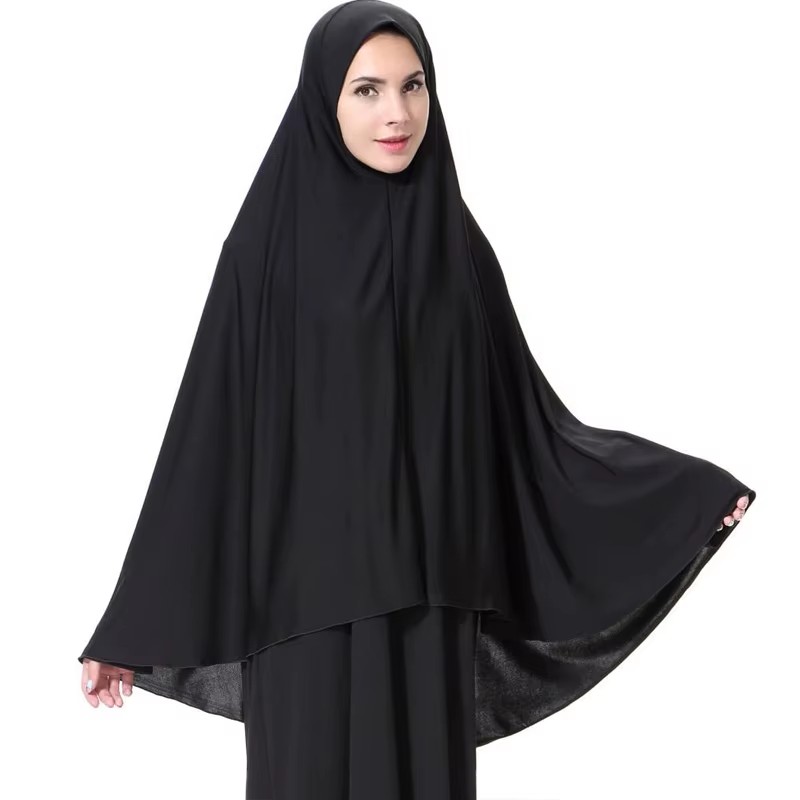 Femmes Khimar instantané Hijab modeste musulman islamique Ramadan doux léger Jersey Hijab longue écharpe Amira prière Abaya Jilbab