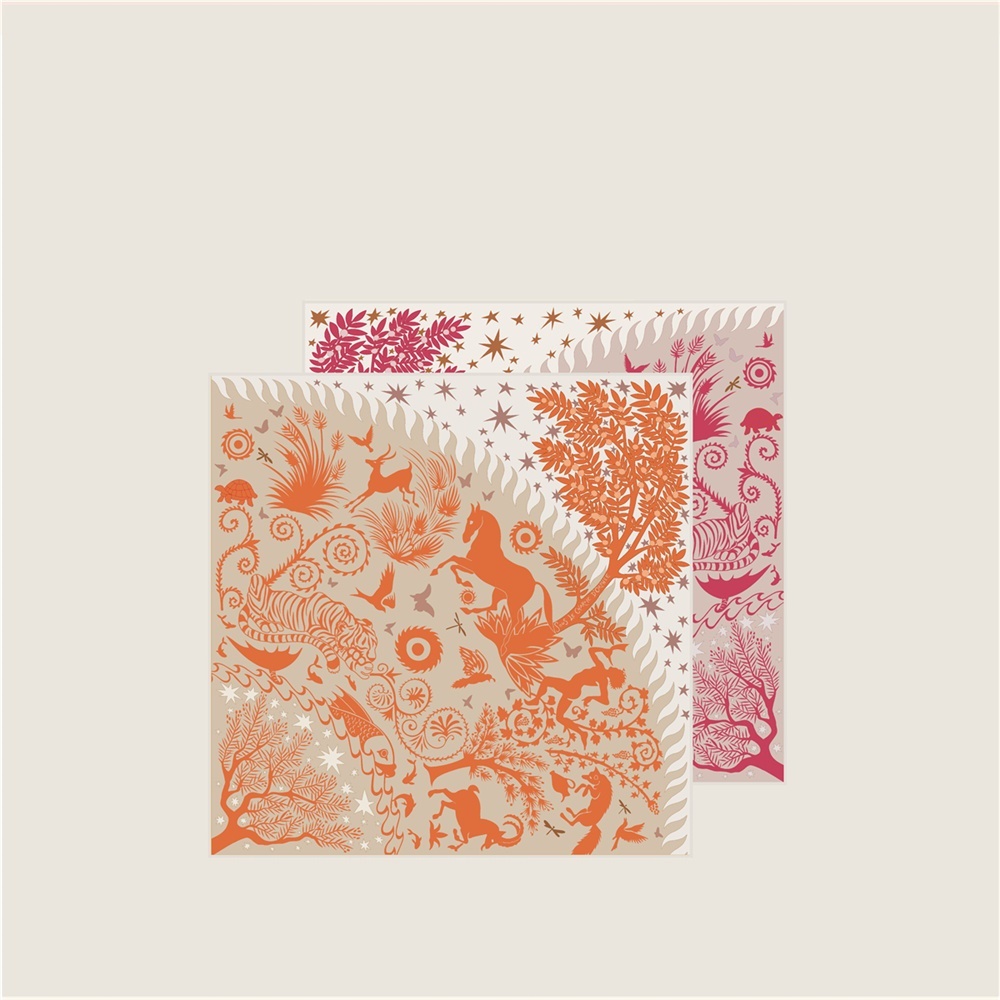 Nouvel Foulard de Luxe en Soie Sergée Faite à la Main pour Femme, Imprimé Double Face, Carré, Écharpes, Foulards, Hijabs 53CM
