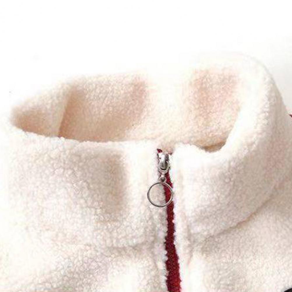 Veste en velours à fermeture éclair pour femme, manteau optique, col montant en peluche, cardigan à poches, manches longues, bloc tournant, hiver