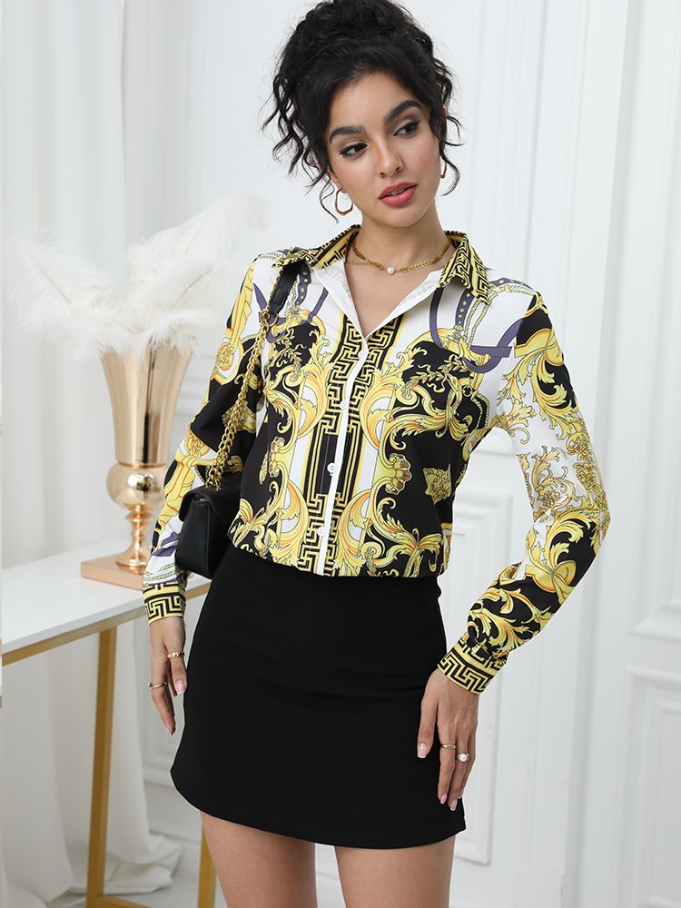 Chemisier élégant pour femmes, Look Chic, imprimé à la mode, chemises de bureau pour dames, hauts blusa mujer