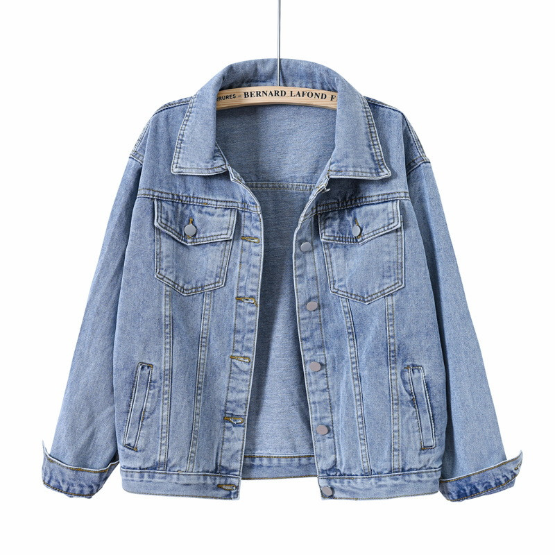 Veste en jean pour femmes NOUVEAU Manteau de printemps Vintage Veste en jean ample Vêtements d'extérieur Automne Chic Vestes pour femmes S-5XL