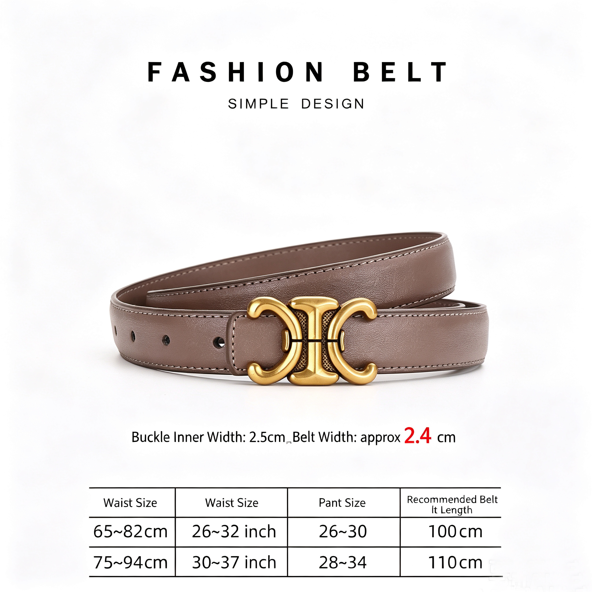 Ceinture fine en cuir pour femmes, boucle dorée vintage, ceinture de taille pour robes décontractées et jeans, ceinture décorative, accessoires de mode.