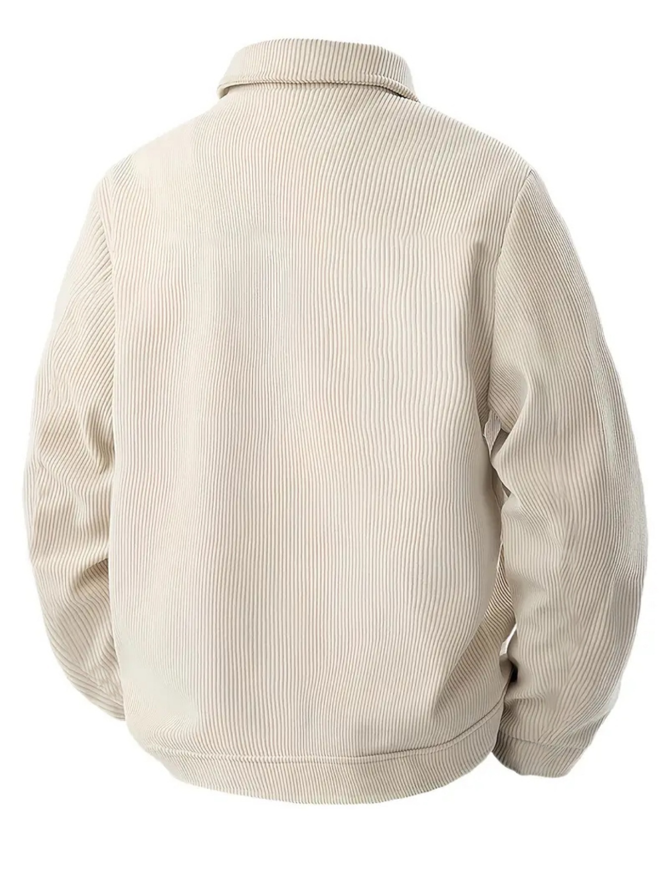 Veste en velours côtelé pour hommes, mode décontractée, couleur unie, haut polyvalent, vêtements d'extérieur pour toutes les occasions