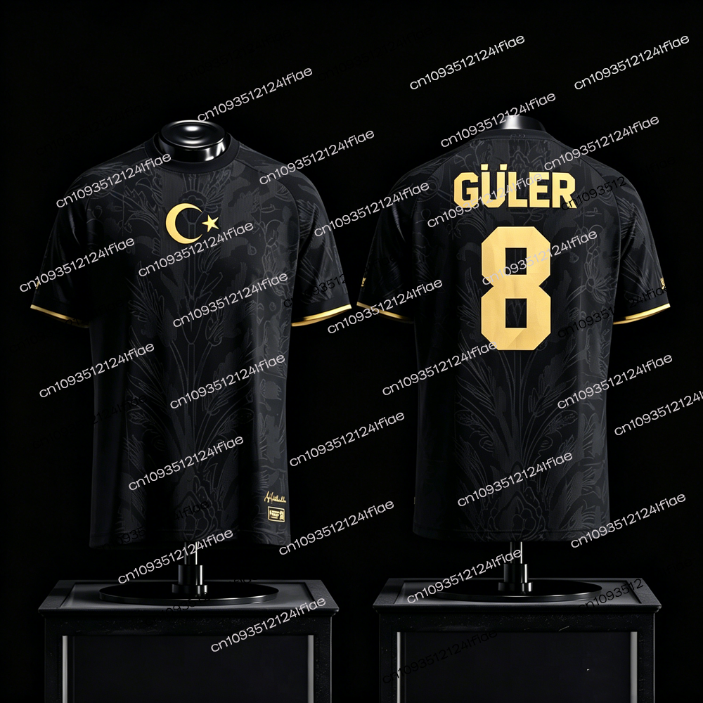 Nouveau maillot de football turc pour homme 2026, décontracté et à séchage rapide, idéal pour les sports de plein air, grande taille, col rond, manches courtes
