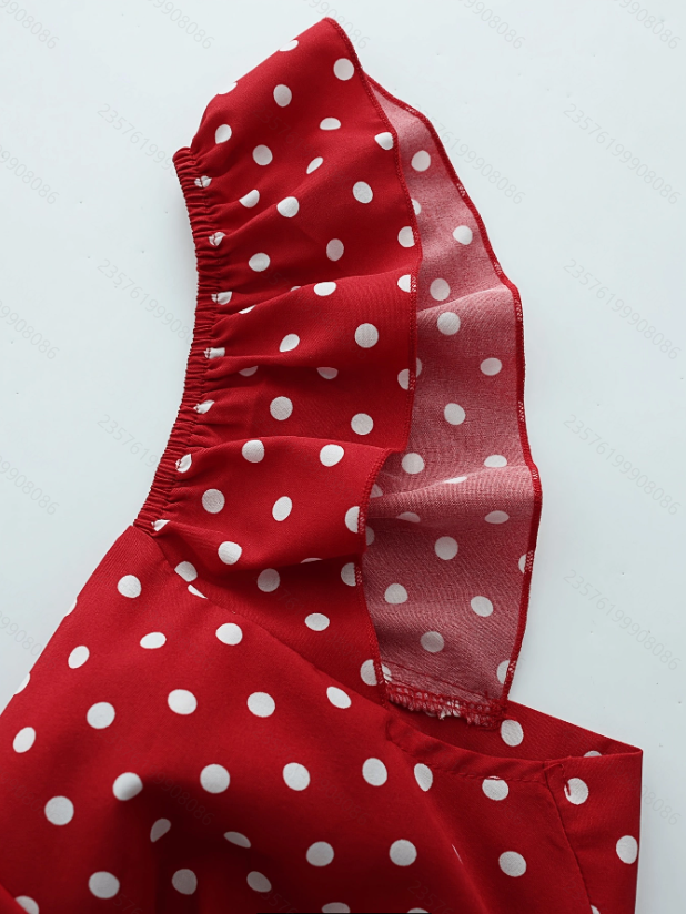 Nouvelles robes d'été sans manches pour femmes, col en V, robe slim à pois avec lacets, robe trapèze, Vestidos De Verano Mujer