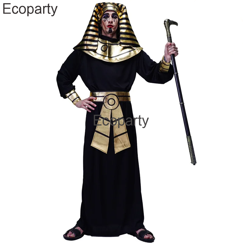 Costume de cosplay pharaon égyptien pour hommes, robes du roi égyptien, tenues de spectacle sur scène, vêtements de sauna, fête de Pourim, Halloween adulte, nouveau