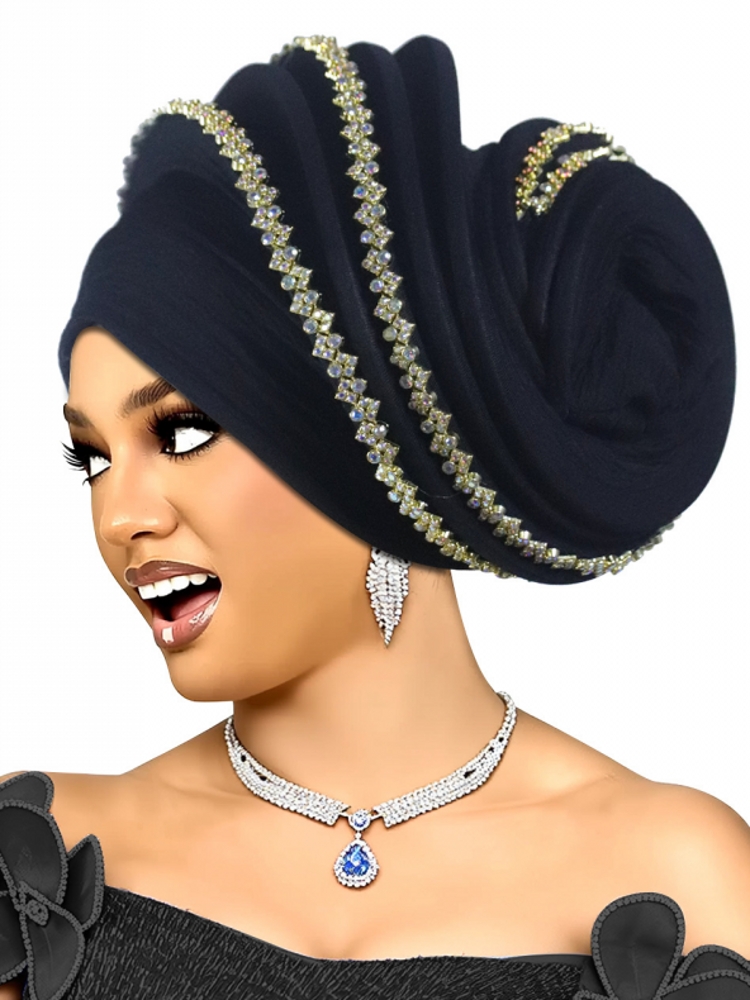 Nouveau Turban Africain Auto Gele du Nigéria, Foulards de Tête Auto Gele, Bonnets Turban pour Femmes, Geles de Mariage, Foulards de Tête Musulmans, Bonnets