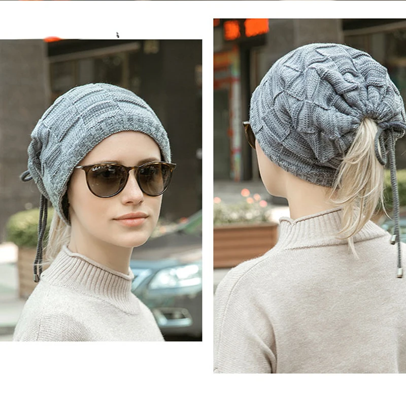 Ensemble de bonnets d'hiver coupe-vent pour femmes et hommes, écharpe pour touristes, chapeau en laine avec sourire, bonnet en peluche pour l'extérieur, protection du visage et du cou
