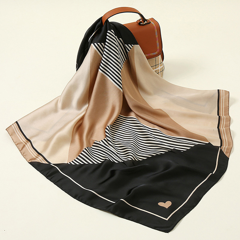 Foulard carré en soie pour femmes, 70x70cm, bandeau pour cheveux, Hijab, bandeau de tête, Bandana lisse