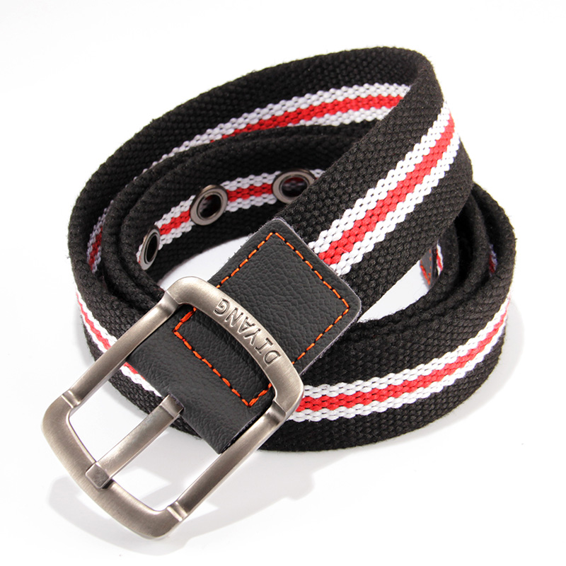 Ceinture, ceinture à boucle en toile pour hommes, ceinture pour pantalons de travail décontractés, ceinture pour pantalons tendance pour jeunes, ceinture polyvalente pour étudiants