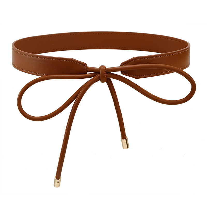Ceinture pour femme, ceinture de robe ajustable à nœud, fine, adaptée aux fêtes, au port décontracté et aux occasions formelles, ceinture de créateur pour femme