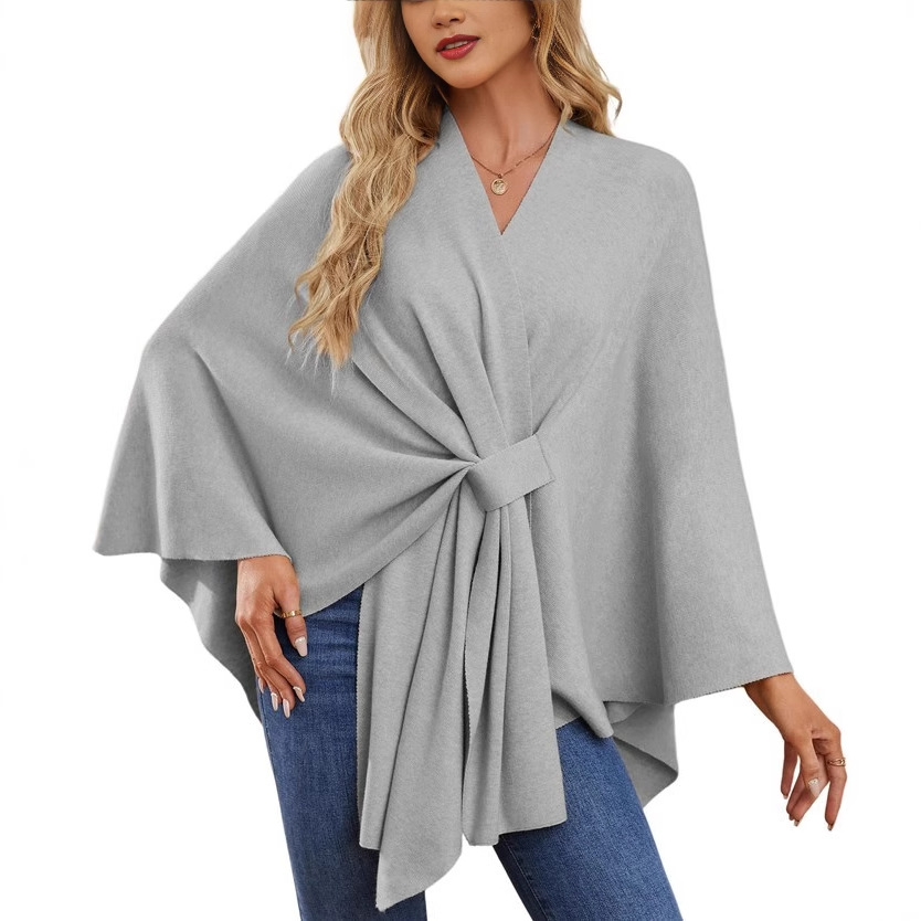 Châle élégant enveloppe doux ouvert sur le devant Poncho pull livraison directe femmes automne châle enveloppes hiver Cape Ponchos automne voyage tenues