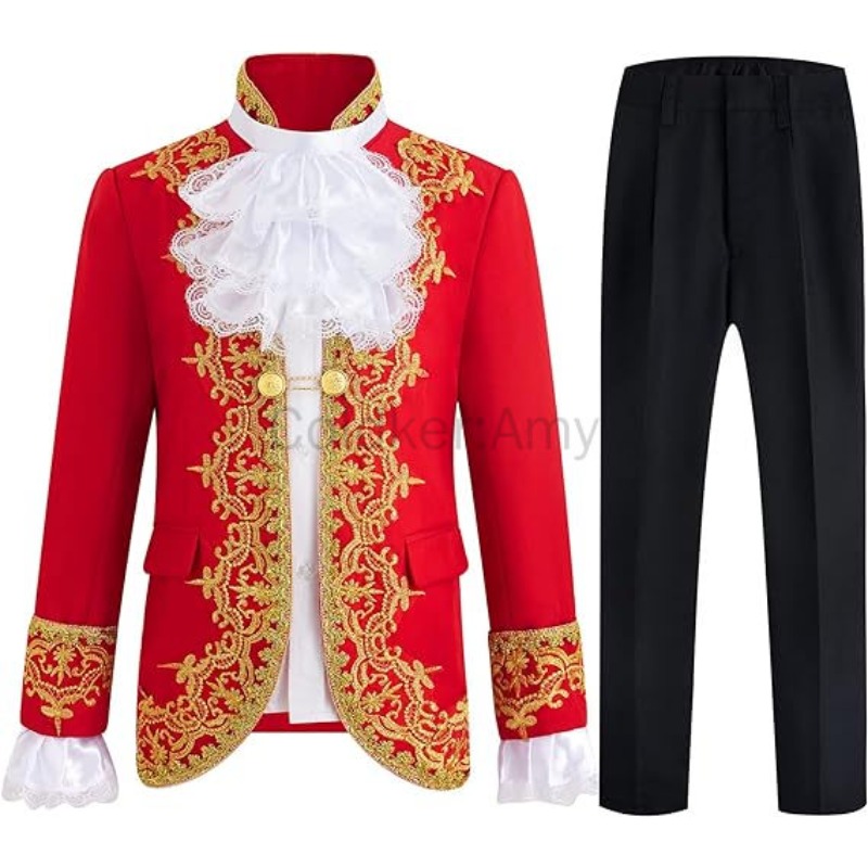 Costumes de prince pour garçons pour Halloween, tenue de chevalier médiéval Renaissance pour enfants, cadeau d'anniversaire, costume de blazer gothique victorien