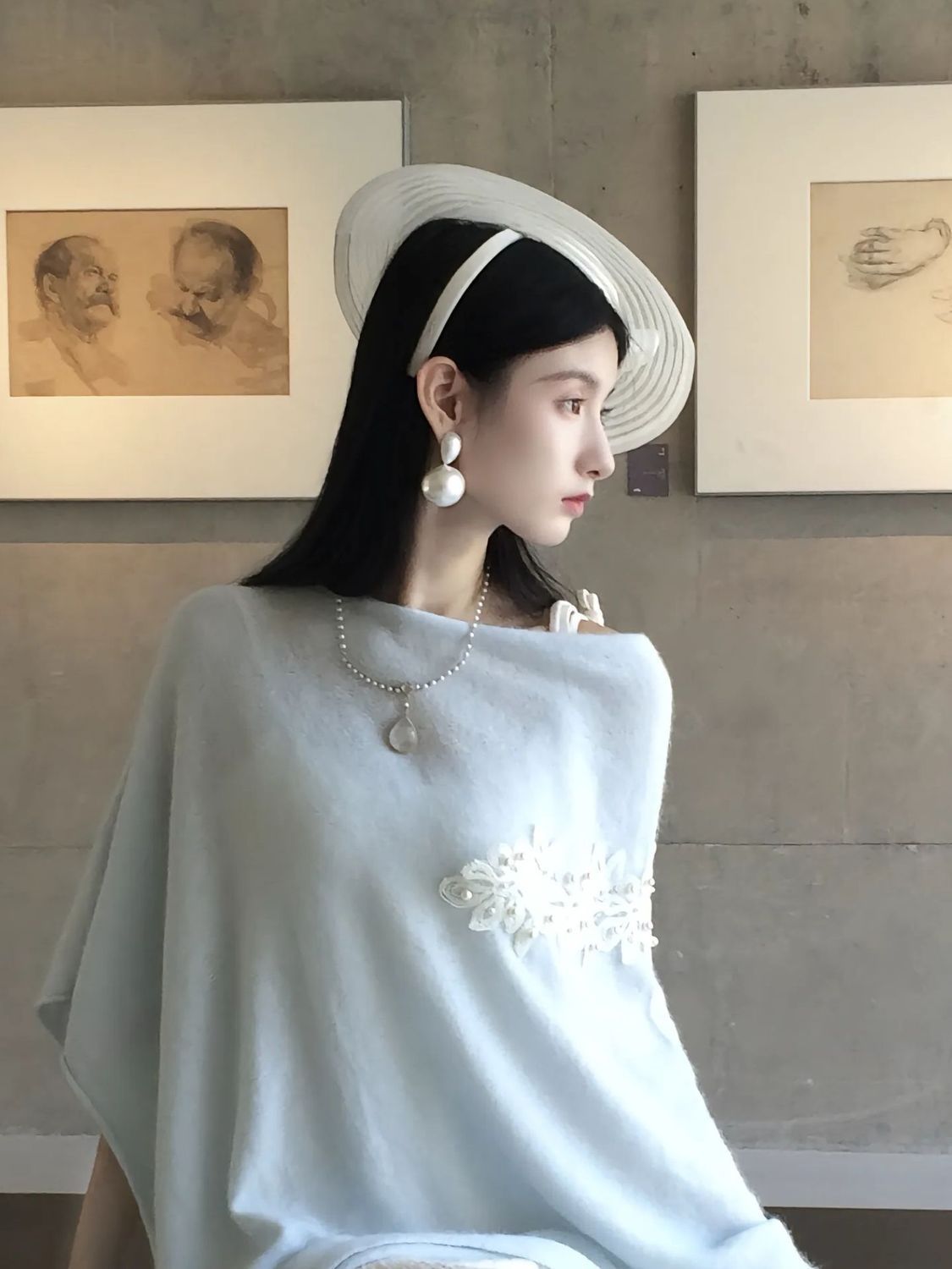 Chapeau de soleil britannique élégant rétro pour femmes, couvre-chef d'extérieur à la mode, avec nœud décoré, pour Banquet, nouvelle collection printemps été
