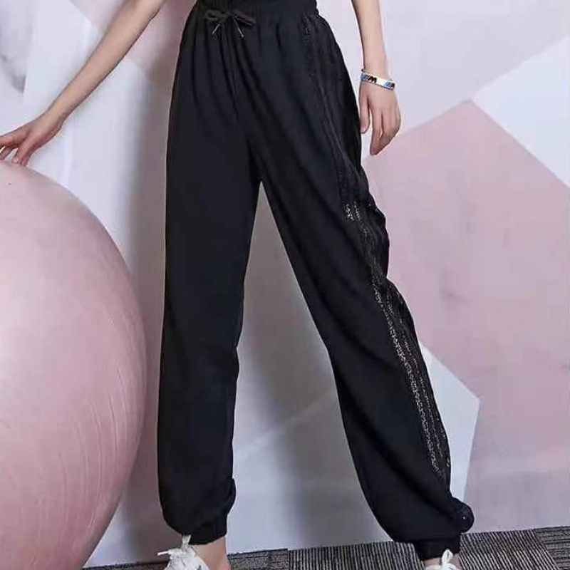 Pantalon de survêtement de jogging pour femme, pantalon de fitness, pantalon de sport, harem baggy adt, jogging, taille élastique, fjfor, coton, nylon