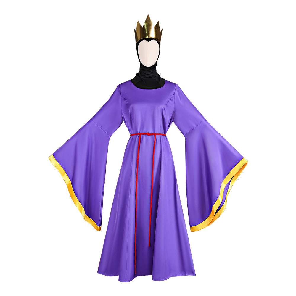 Costume de Cosplay Reine Maléfique, Robe de Spectacle Théâtral, Tenue de Reine Méchante pour Adulte, Déguisement de Carnaval d'Halloween