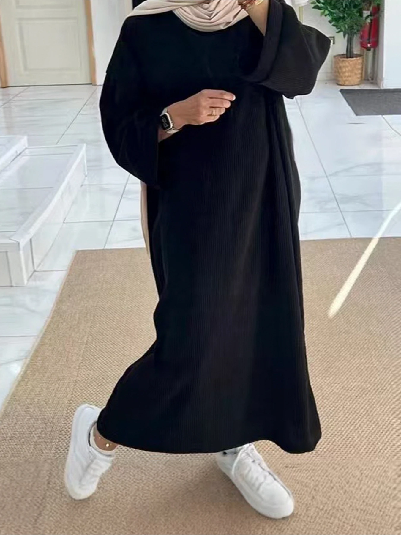 Robe de ramadan pour femmes musulmanes, robes modestes, Jalabiya éducatif, Abayas arabes saoudiens marocains, Kaftan de Dubaï, Robe d'automne et d'hiver, Eid, 2024