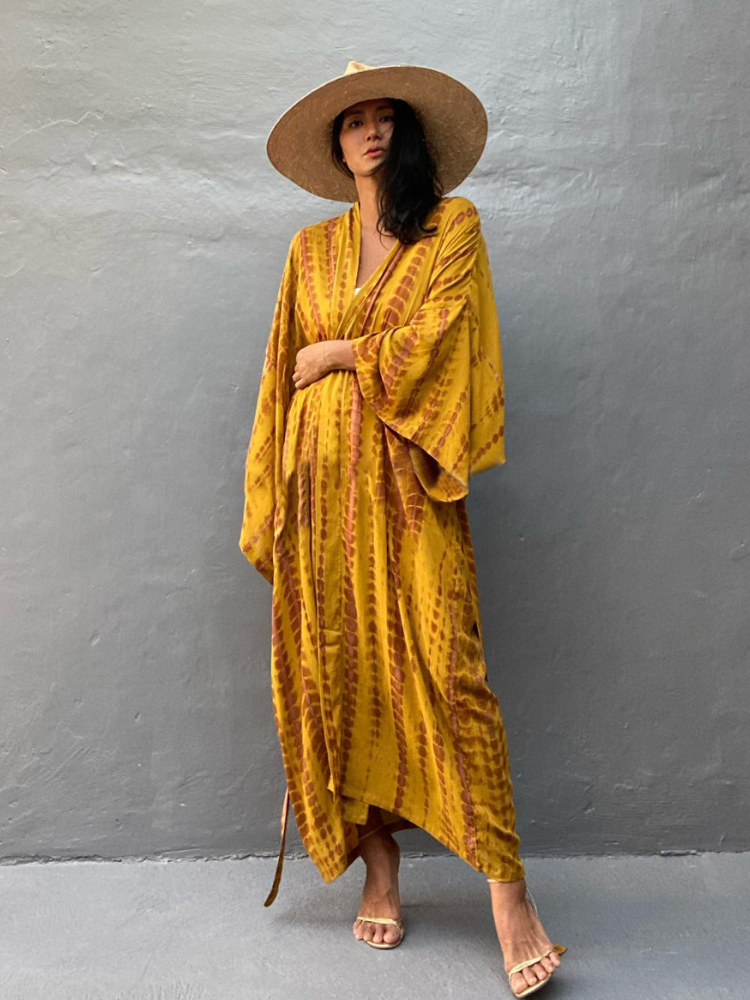 Kimono de plage à ceinture pour femmes, cover-up pour les maillots de bain, nouvelle collection été 2022