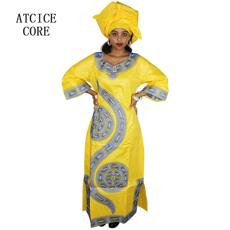 Robe africaine longue en bazin pour femmes, design de mode, nouvelle collection