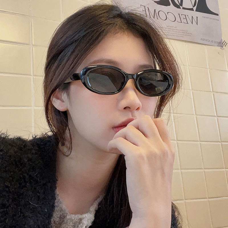 Lunettes de soleil ovales pour hommes et femmes, vintage, rétro, protection UV400, haute qualité