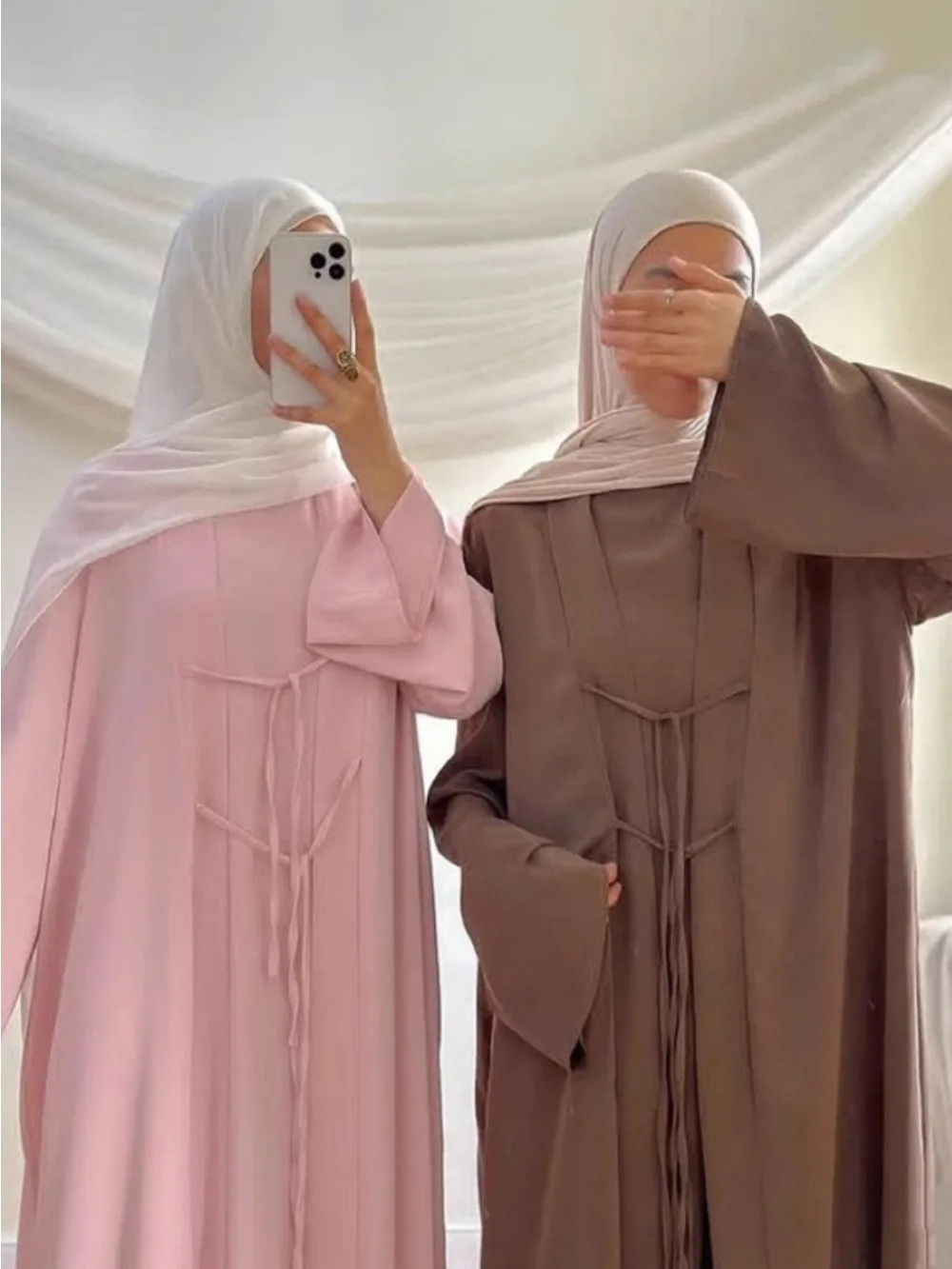Eid femmes Robe musulmane Abaya Robe 2 pièces ensemble Satin robes Largos fête Caftan Jalabiya Ramadan dubaï caftan longue Robe 2025
