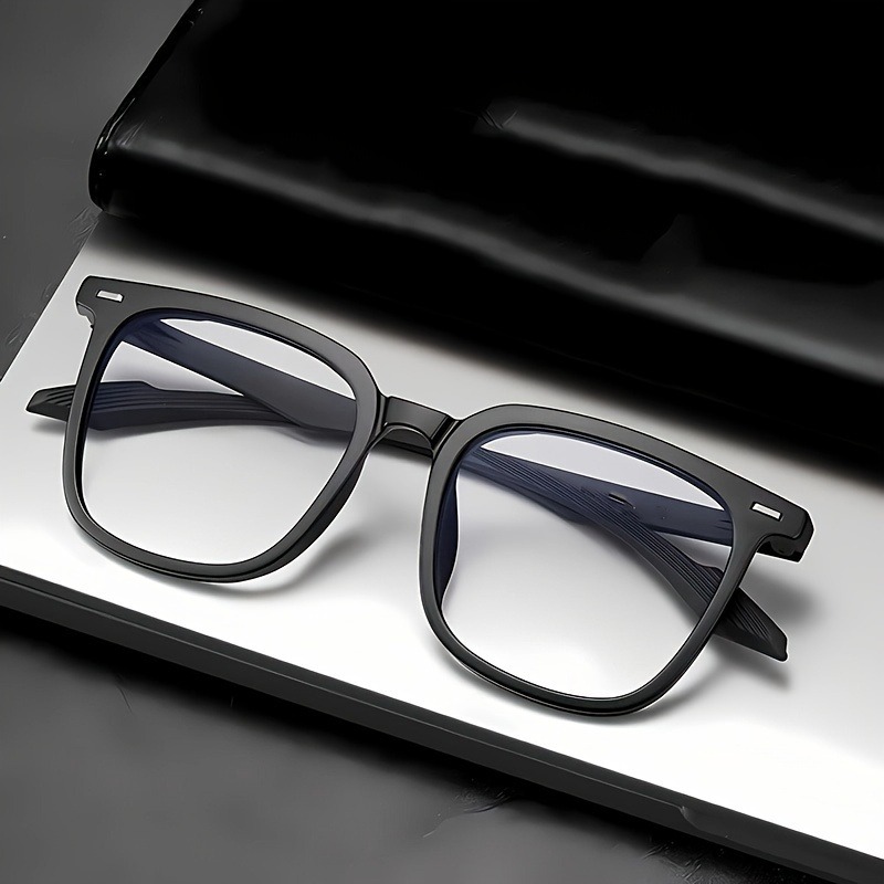 1 paire de lunettes surdimensionnées tendance pour hommes, parfaites pour le quotidien et les occasions spéciales, cadeaux idéaux pour les anniversaires et les fêtes.