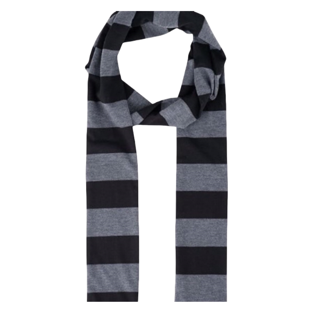 Écharpe réutilisable Despicable Me Gru Cos, rayé noir et gris, accessoires de Costume d'halloween, écharpe décorative en coton pour adulte, hiver