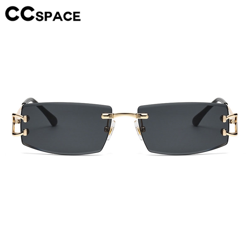Lunettes de soleil carrées sans monture pour femmes, lunettes de soleil dégradées, lunettes de soleil décontractées, protection solaire, créateur de marque, luxe, nouveau, 300409