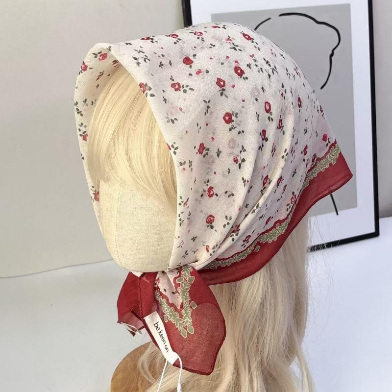 Foulard floral pour femmes, doux, respirant, léger et confortable, idéal pour les vacances et les voyages.