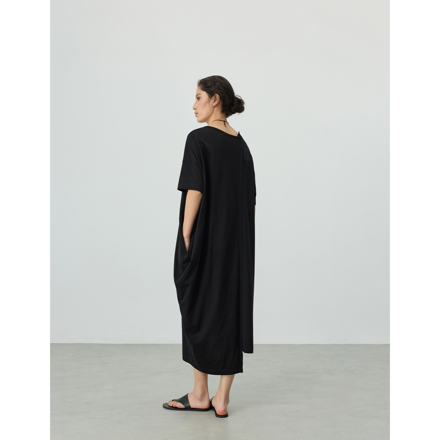 Jupe longue décontractée pour femmes, jupe asymétrique mi-longue, robe t-shirt en coton et lin, coupe ample, nouveau style d'été