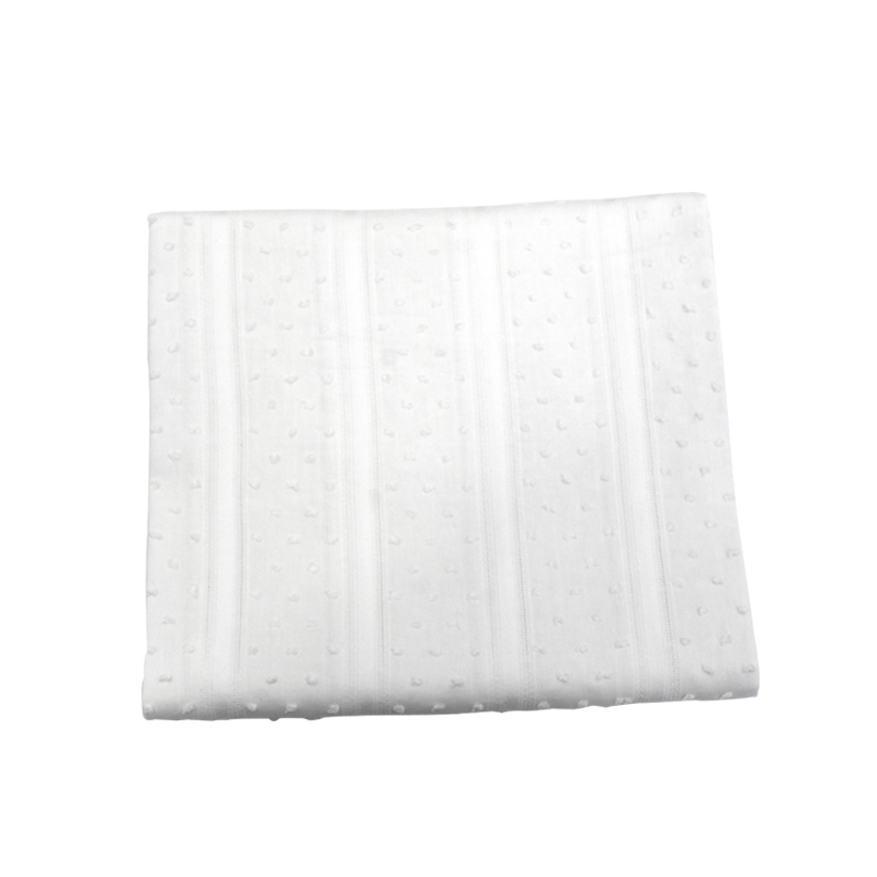 Chemise d'été en tissu Jacquard blanc fin en pur coton, mignon, petit, frais, brodé, respirant, doux