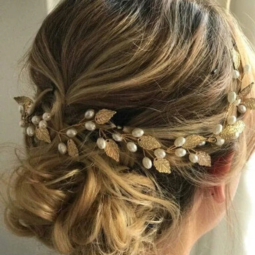 Serre-tête de mariée de luxe pour femmes, ceinture de cheveux en cristal et perles, bandeau élégant, accessoires de cheveux vintage