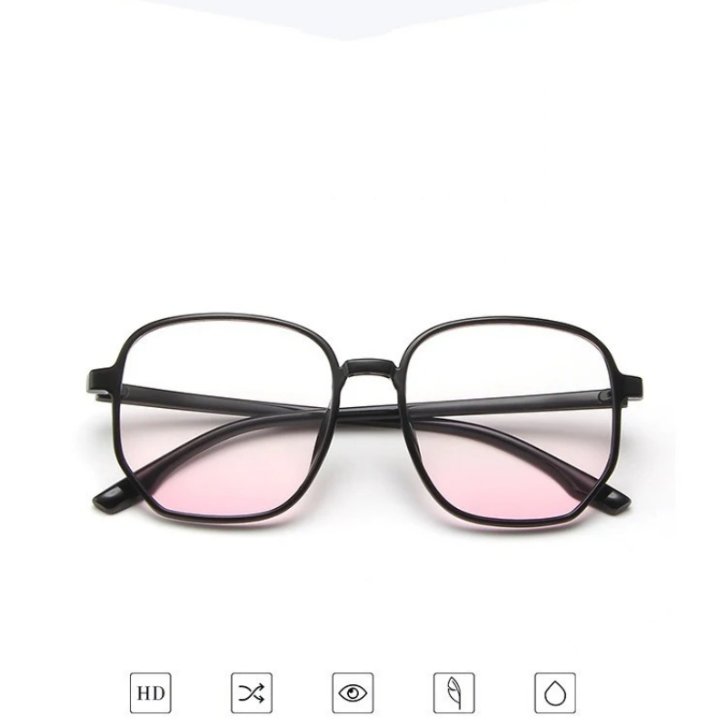 Lunettes de myopie à lentille rose dégradée, nouveau Style, lunettes myopes finies pour femmes et hommes, lunettes optiques bloquant la lumière bleue